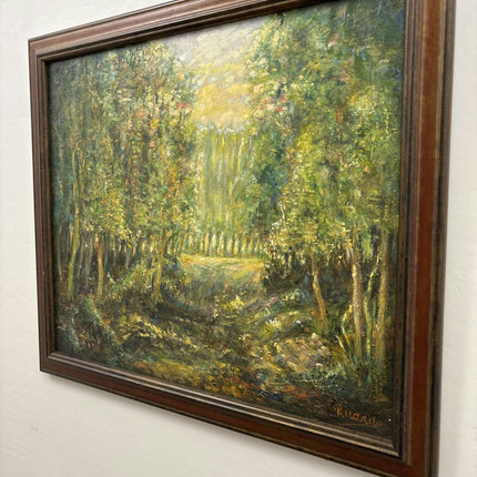Rustic Landscape Oil Painting "Sunlit Pathway" Traditional Artwork Holland Art Shop