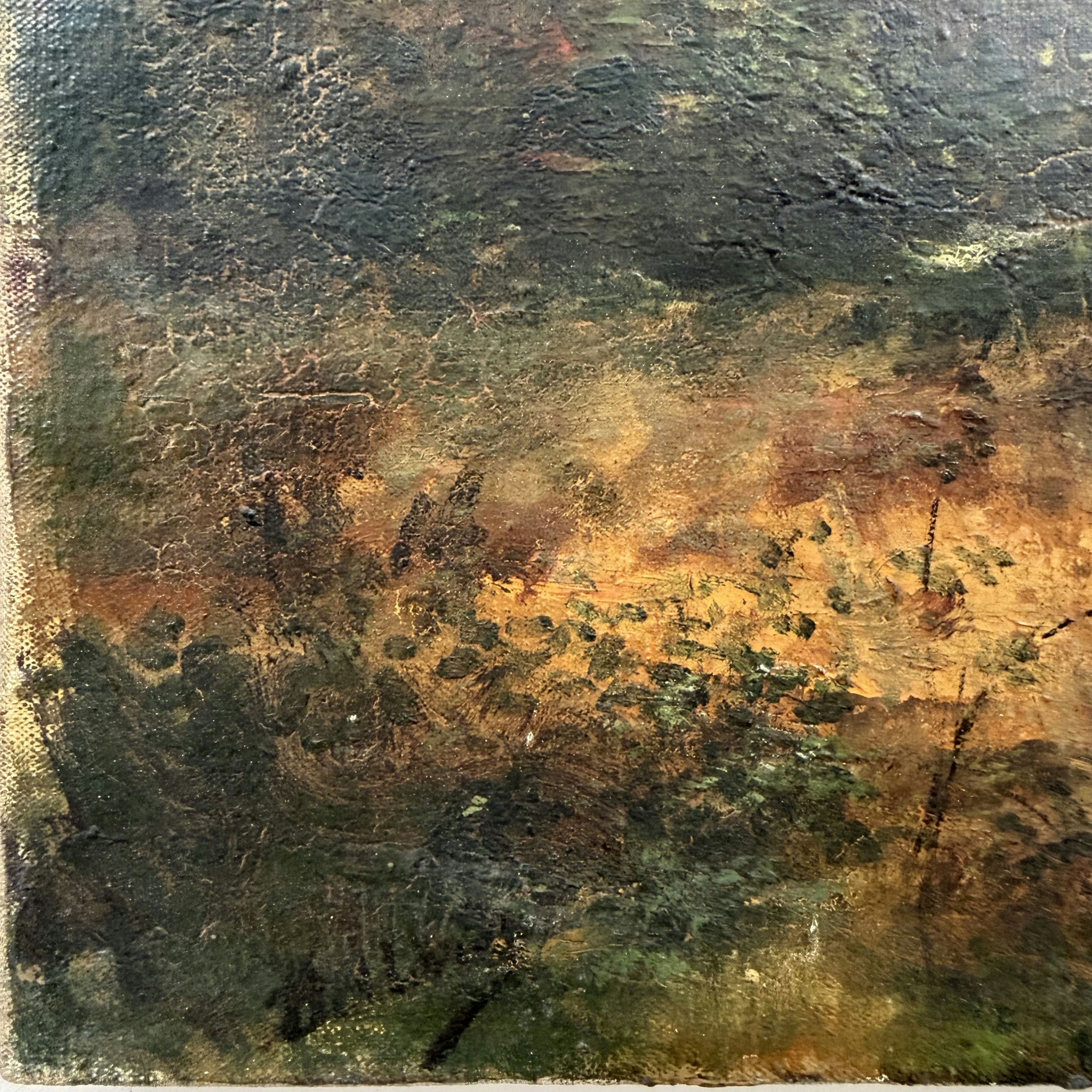 19th Century Antique Landscape Oil Painting 
