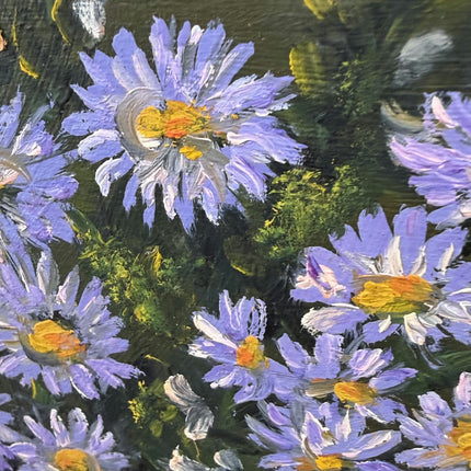 Classic Floral Still Life Oil Painting "Purple Vase" Original Small Artwork Holland Art Shop
