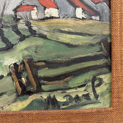 Classic Farm Oil Painting "Thatched Cottage" Refined Art Holland Art Shop