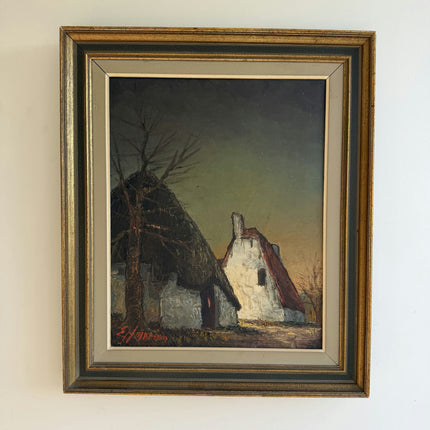 Classic Landscape Oil Painting "Thatched Cottage" Expressive Art Holland Art Shop