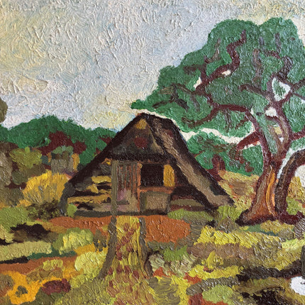 Original Farm Oil Painting "Thatched Cottage" Traditional Art Holland Art Shop