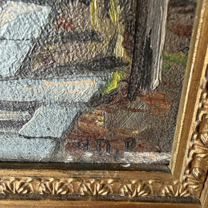 Elegant Interior Oil Painting "Gilded Frame" Original Small Artwork Holland Art Shop
