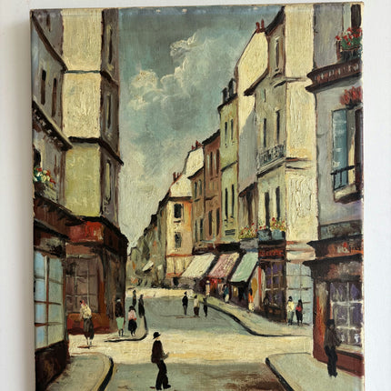 Detailed Cityscape Oil Painting "City Street" Refined Small Art Holland Art Shop