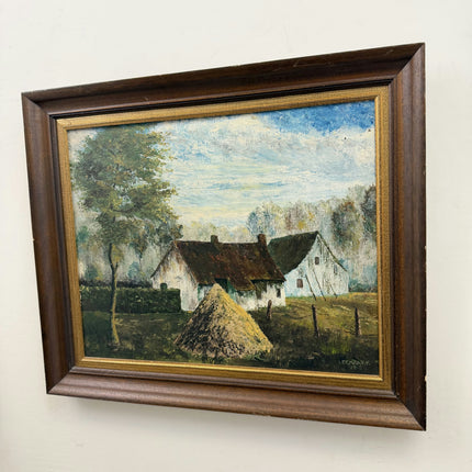 Timeless Farm Oil Painting "Haystack Scene" Expressive Art Holland Art Shop