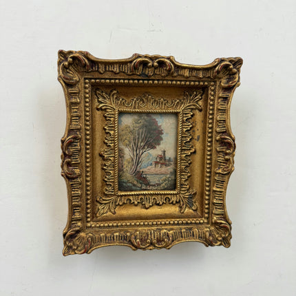 Expressive Landscape Oil Painting "Gilded Frame" Traditional Small Art Holland Art Shop