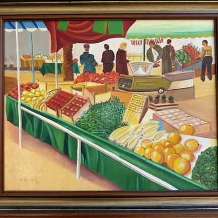 Classic Figurative Oil Painting "Fruit Stall" Refined Artwork Holland Art Shop