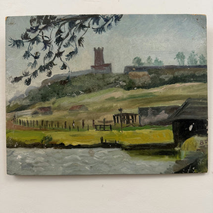 Refined Landscape Oil Painting "Small Painting" Handcrafted Small Artwork Holland Art Shop