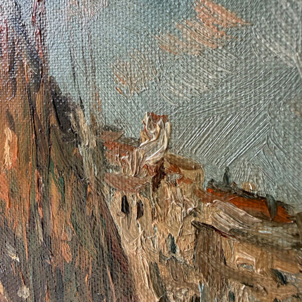 Expressive Harbor Scene Oil Painting "Sailing Boat" Rustic Art Holland Art Shop
