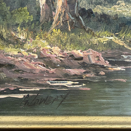 Traditional Landscape Oil Painting "Riverside Trees" Detailed Art Holland Art Shop