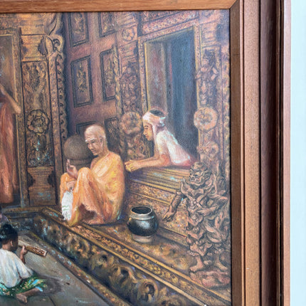 Authentic Figurative Oil Painting "Wooden Frame" Rustic Large Art Holland Art Shop