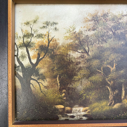 Classic Landscape Oil Painting "Ornate Frame" Handcrafted Small Art Holland Art Shop