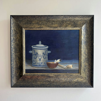 Authentic Still Life Oil Painting "Tobacco Jar" Expressive Artwork Holland Art Shop