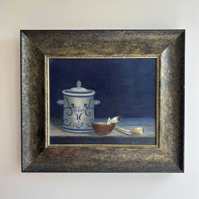 Authentic Still Life Oil Painting "Tobacco Jar" Expressive Artwork Holland Art Shop