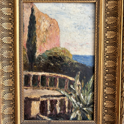 Vintage Seascape Oil Painting "Ornate Frame" Refined Small Artwork Holland Art Shop