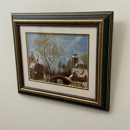 Traditional Winter Landscape Oil Painting "Framed Painting" Detailed Art Holland Art Shop