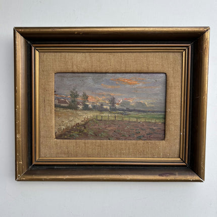 Detailed Landscape Oil Painting "Framed Painting" Authentic Small Art Holland Art Shop