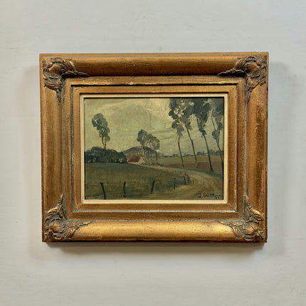 1942 Landscape Oil Painting "Gilded Frame" Art Holland Art Shop