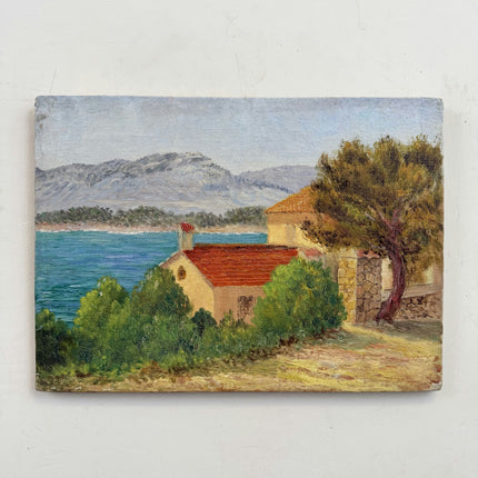 Timeless Landscape Oil Painting "Red Roof" Detailed Small Artwork Holland Art Shop