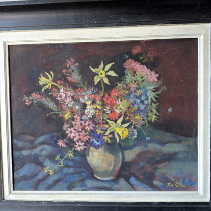 Figurative Oil Painting Flowery Still Life "Flower Bouquet" Leuven Artwork Holland Art Shop
