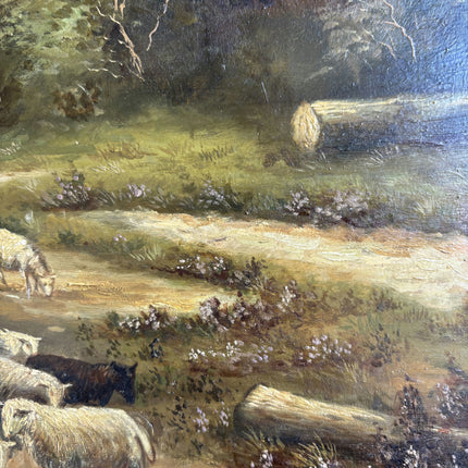 Original Landscape Oil Painting "Grazing Sheep" Detailed Art Holland Art Shop