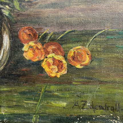 Handcrafted Floral Still Life Oil Painting "Yellow Bouquet" Traditional Artwork Holland Art Shop