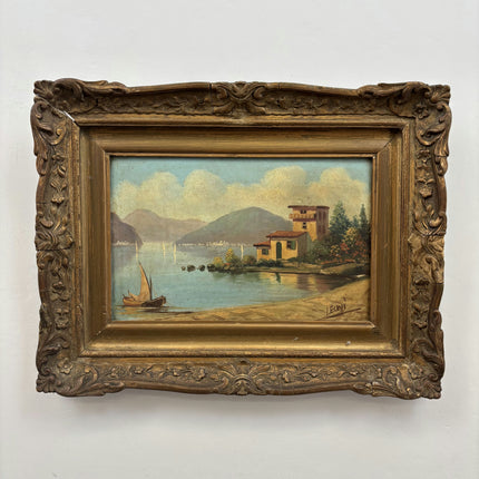 Detailed Seascape Oil Painting "Ornate Frame" Authentic Artwork Holland Art Shop
