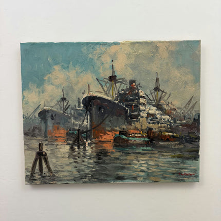 Original Seascape Oil Painting "Weathered Plank" Timeless Artwork Holland Art Shop
