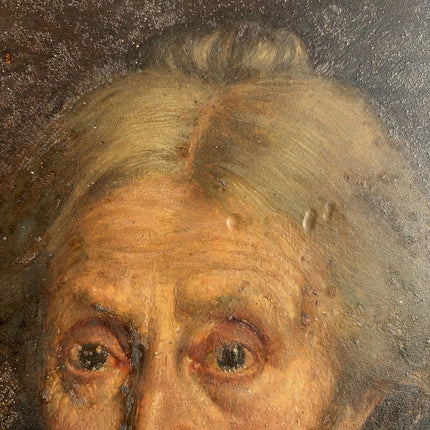 19th Century Antique Portrait Oil Painting "Elderly Man" Artwork Holland Art Shop