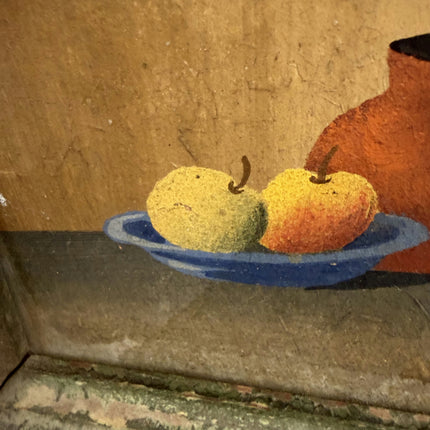 Rustic Still Life Oil Painting "Fruit Bowl" Handcrafted Small Art Holland Art Shop