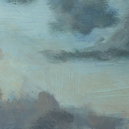 Elegant Seascape Oil Painting "Cloudy Sky" Classic Small Art Holland Art Shop