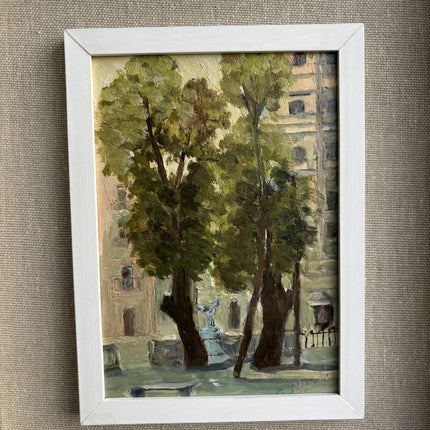 Timeless Cityscape Oil Painting "Framed Painting" Rustic Small Art Holland Art Shop