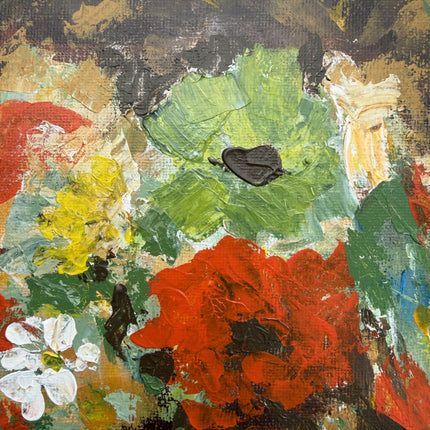 Expressive Floral Still Life Oil Painting "Flower Vase" Authentic Small Artwork Holland Art Shop