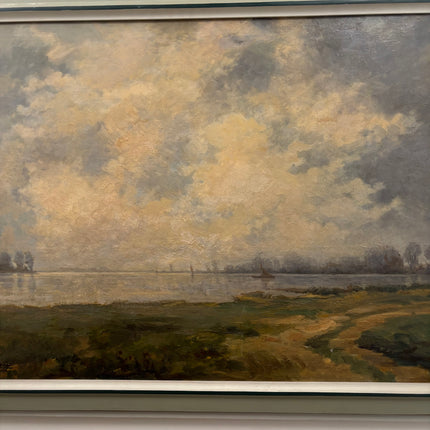 Large seascape oil painting year 1930. Sizing 115 x 89 cm