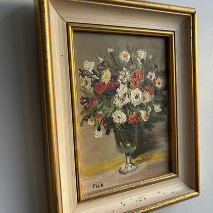 Expressive Floral Still Life Oil Painting "Flower Vase" Original Small Art Holland Art Shop