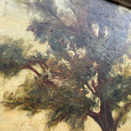 Refined Landscape Oil Painting "Lone Tree" Elegant Small Artwork Holland Art Shop