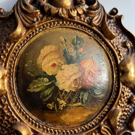Elegant Floral Still Life Oil Painting "Gilded Frame" Authentic Small Art Holland Art Shop