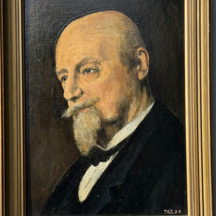 Detailed Portrait Oil Painting "Bearded Man" Vintage Artwork Holland Art Shop