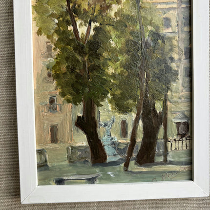 Timeless Cityscape Oil Painting "Framed Painting" Rustic Small Art Holland Art Shop