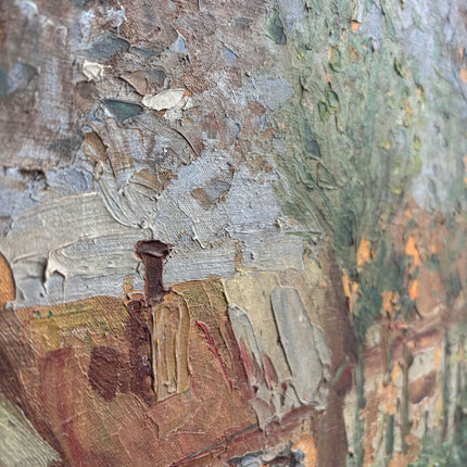 Detailed Landscape Oil Painting "Small Cottage" Handcrafted Art Holland Art Shop