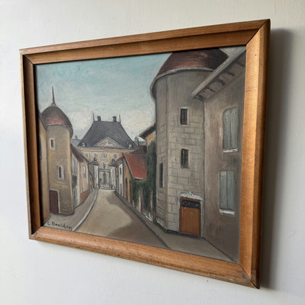 Vintage Cityscape Oil Painting "Narrow Street" Timeless Art Holland Art Shop