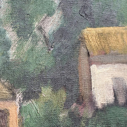 Handcrafted Landscape Oil Painting "Village Houses" Timeless Art Holland Art Shop