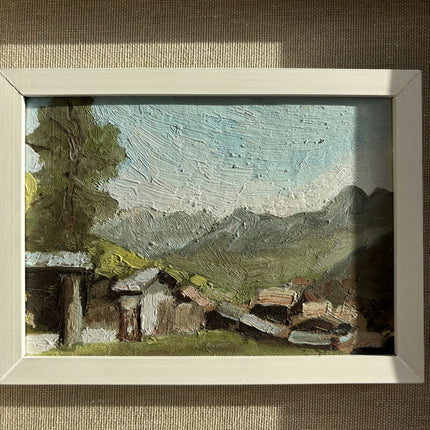 Classic Landscape Oil Painting "Painted Frame" Elegant Small Artwork Holland Art Shop