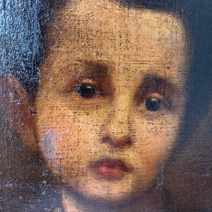 Antikes Porträt-Ölgemälde aus dem 19. Jahrhundert, „vergoldeter Rahmen“, Kunst