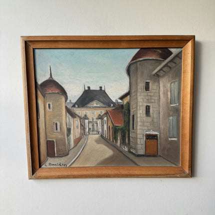 Vintage Cityscape Oil Painting "Narrow Street" Timeless Art Holland Art Shop
