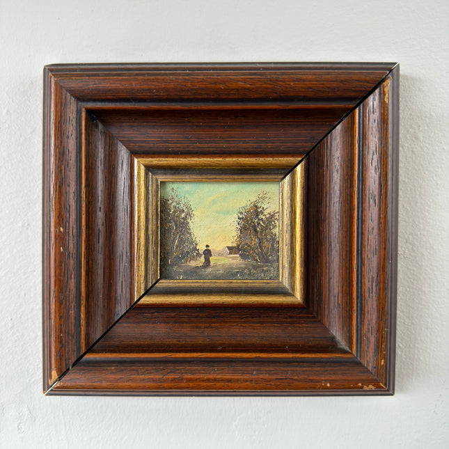 Original Landscape Oil Painting "Framed Painting" Rustic Small Art