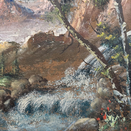 Timeless Landscape Oil Painting "Mountain Stream" Handcrafted Art Holland Art Shop