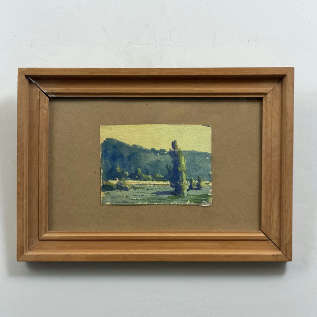 Rustic Landscape Aquarel "Wooden Frame" Classic Small Art Holland Art Shop