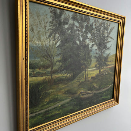 Refined Landscape Oil Painting "Tall Trees" Expressive Art Holland Art Shop