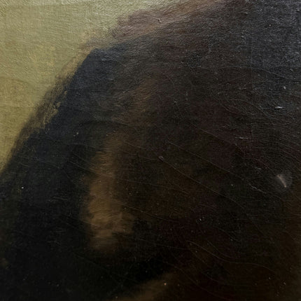 1886 Antique Portrait Oil Painting "Mustached Man" Art Holland Art Shop